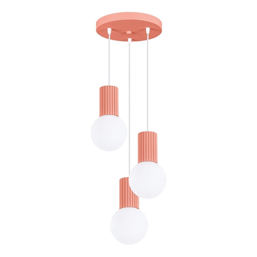 Hängeleuchte HALO 3xG9/8W/230V d 25 cm rosa