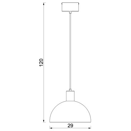 Hängeleuchte HANDA mit Kabel 1xE27/15W/230V braun