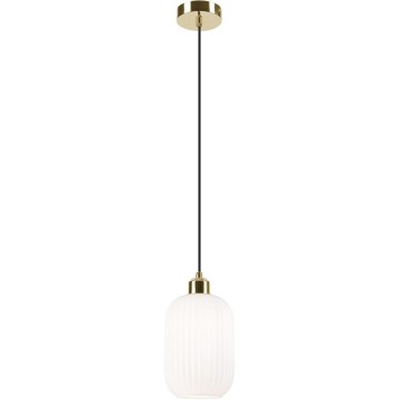 Hängeleuchte HARMA 1xE27/15W/230V d 14 cm weiß/golden