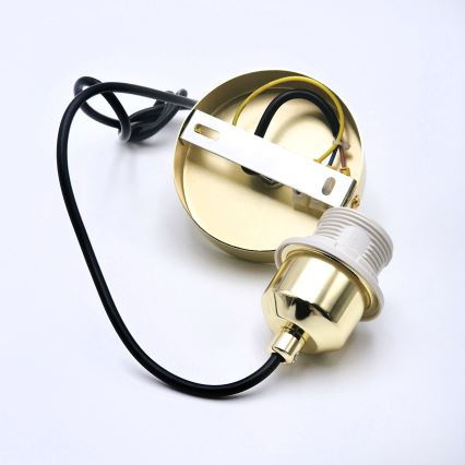 Hängeleuchte HARMA 1xE27/15W/230V d 14 cm weiß/golden