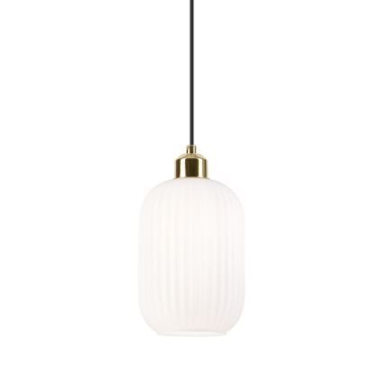Hängeleuchte HARMA 1xE27/15W/230V d 14 cm weiß/golden