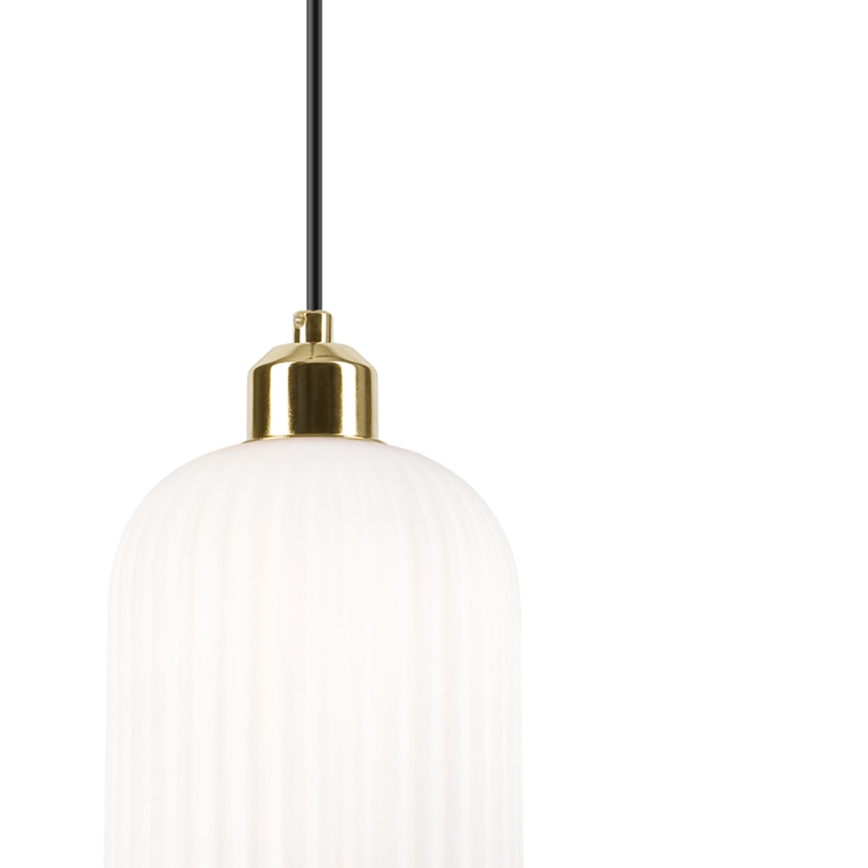 Hängeleuchte HARMA 1xE27/15W/230V d 14 cm weiß/golden