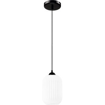 Hängeleuchte HARMA 1xE27/15W/230V d 14 cm weiß/schwarz