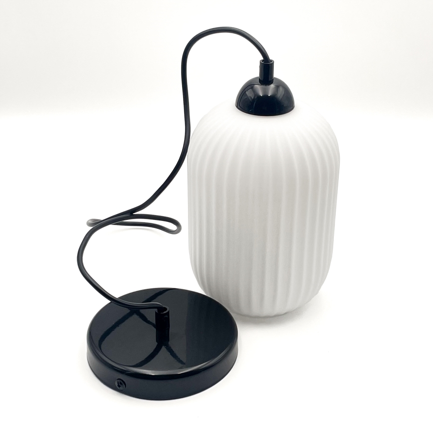 Hängeleuchte HARMA 1xE27/15W/230V d 14 cm weiß/schwarz