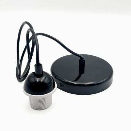 Hängeleuchte HARMA 1xE27/15W/230V d 14 cm weiß/schwarz