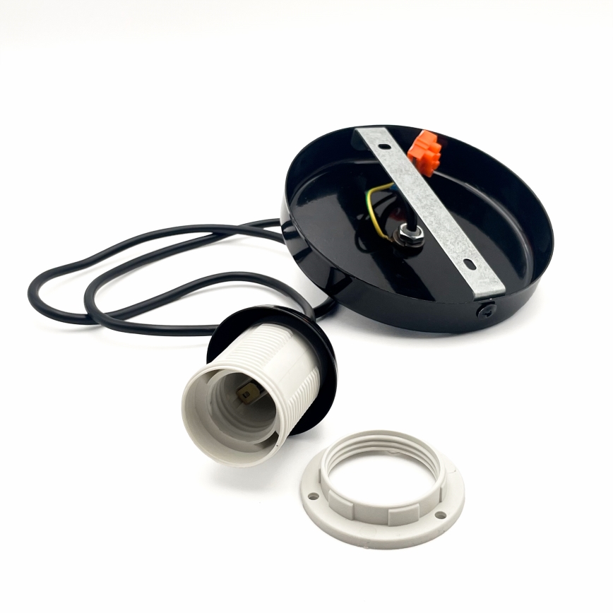 Hängeleuchte HARMA 1xE27/15W/230V d 14 cm weiß/schwarz