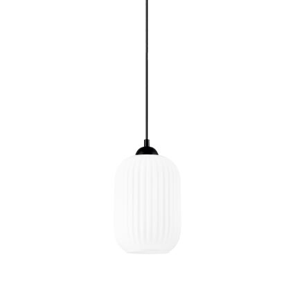 Hängeleuchte HARMA 1xE27/15W/230V d 14 cm weiß/schwarz