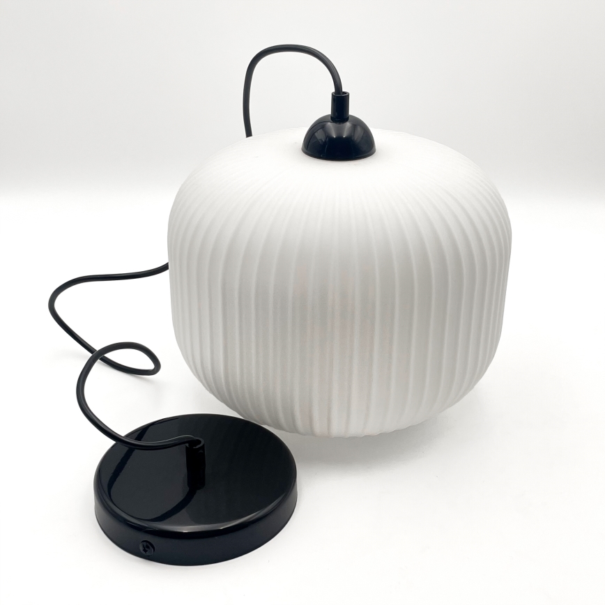 Hängeleuchte HARMA 1xE27/15W/230V d 20 cm weiß/schwarz