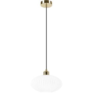 Hängeleuchte HARMA 1xE27/15W/230V d 25 cm weiß/golden