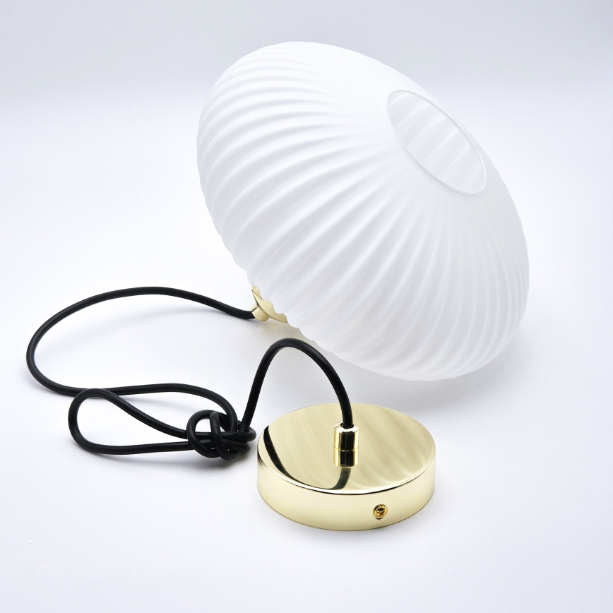Hängeleuchte HARMA 1xE27/15W/230V d 25 cm weiß/golden