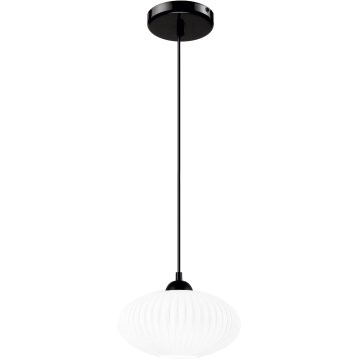Hängeleuchte HARMA 1xE27/15W/230V d 25 cm weiß/schwarz