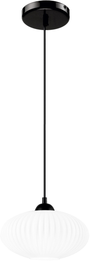 Hängeleuchte HARMA 1xE27/15W/230V d 25 cm weiß/schwarz