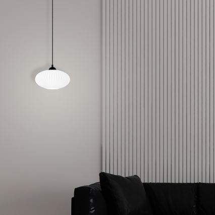 Hängeleuchte HARMA 1xE27/15W/230V d 25 cm weiß/schwarz