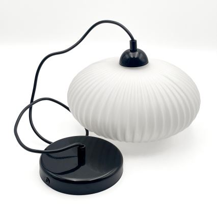 Hängeleuchte HARMA 1xE27/15W/230V d 25 cm weiß/schwarz