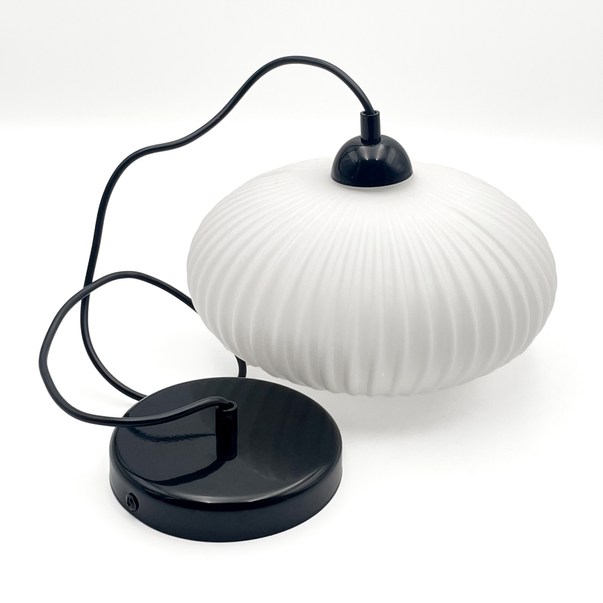 Hängeleuchte HARMA 1xE27/15W/230V d 25 cm weiß/schwarz