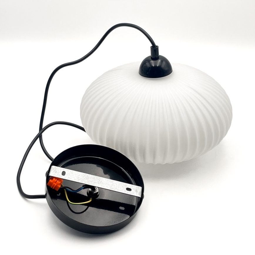 Hängeleuchte HARMA 1xE27/15W/230V d 25 cm weiß/schwarz