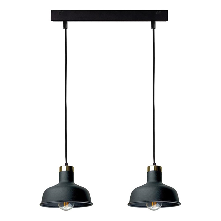 Hängeleuchte HEBE 2xE27/60W/230V schwarz