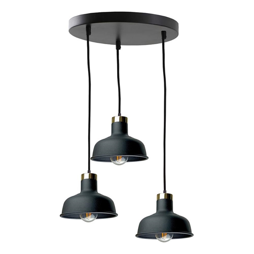 Hängeleuchte HEBE 3xE27/60W/230V schwarz