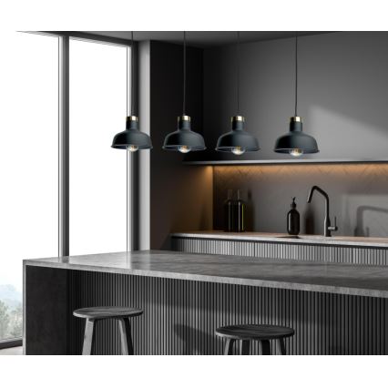 Hängeleuchte HEBE 4xE27/60W/230V schwarz