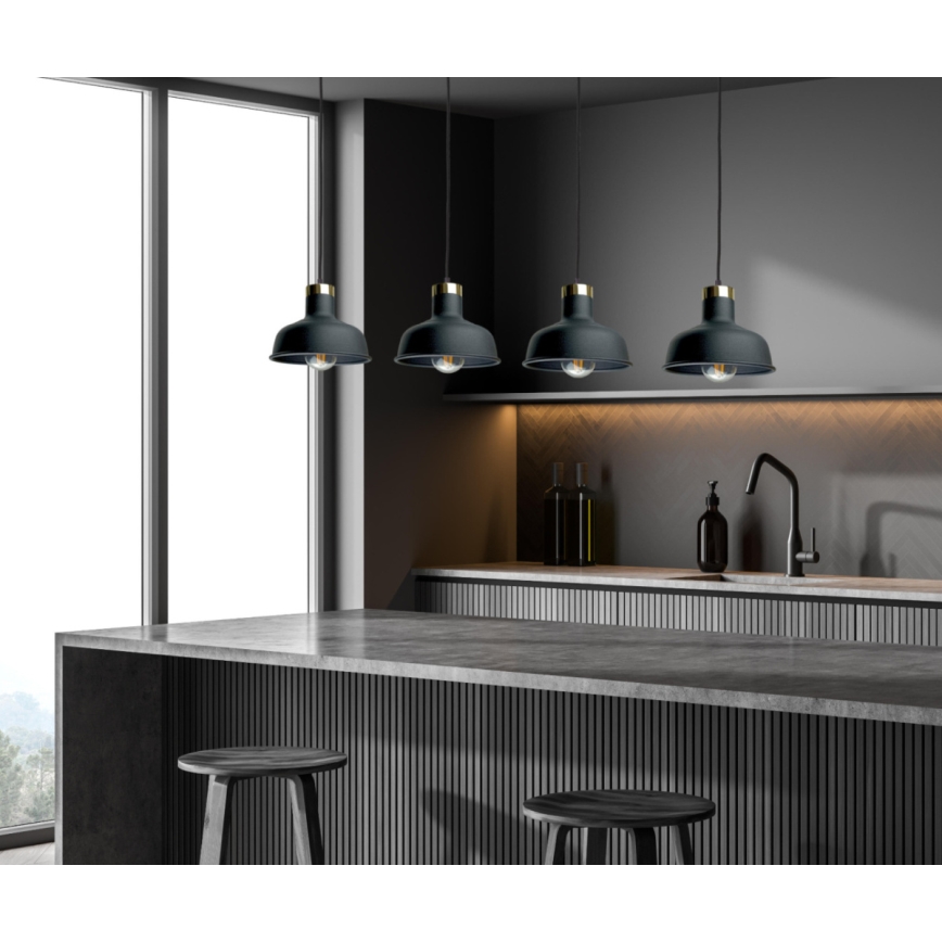 Hängeleuchte HEBE 4xE27/60W/230V schwarz