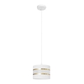 Hängeleuchte HELEN 1xE27/15W/230V Durchschn. 20 cm weiß/gold