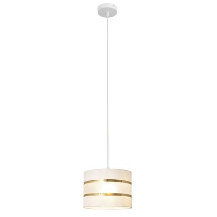 Hängeleuchte HELEN 1xE27/15W/230V Durchschn. 20 cm weiß/gold