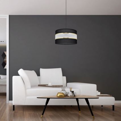 Hängeleuchte HELEN 1xE27/15W/230V Durchschn. 35 cm schwarz/gold