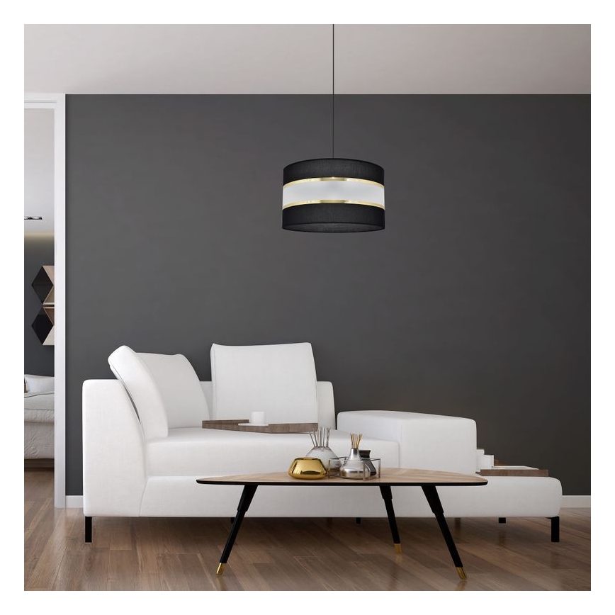 Hängeleuchte HELEN 1xE27/15W/230V Durchschn. 35 cm schwarz/gold