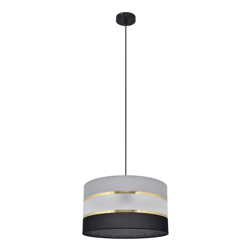 Hängeleuchte HELEN 1xE27/15W/230V Durchschn. 35 cm schwarz/grau/gold