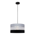 Hängeleuchte HELEN 1xE27/15W/230V Durchschn. 35 cm schwarz/grau/silber