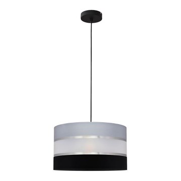 Hängeleuchte HELEN 1xE27/15W/230V Durchschn. 35 cm schwarz/grau/silber