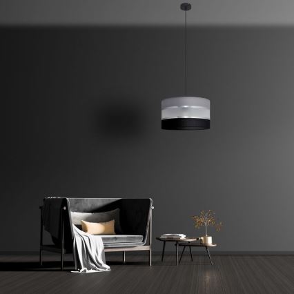 Hängeleuchte HELEN 1xE27/15W/230V Durchschn. 35 cm schwarz/grau/silber