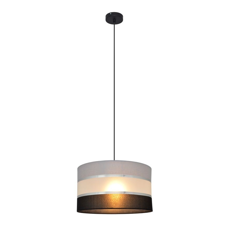 Hängeleuchte HELEN 1xE27/15W/230V Durchschn. 35 cm schwarz/grau/silber