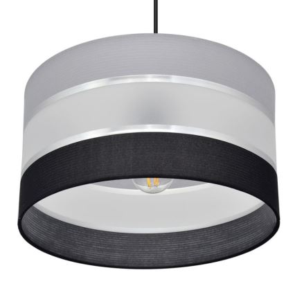 Hängeleuchte HELEN 1xE27/15W/230V Durchschn. 35 cm schwarz/grau/silber