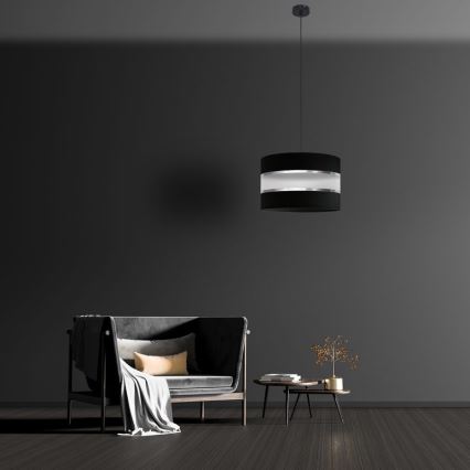 Hängeleuchte HELEN 1xE27/15W/230V Durchschn. 35 cm schwarz/silber