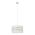 Hängeleuchte HELEN 1xE27/15W/230V Durchschn. 35 cm weiß/gold