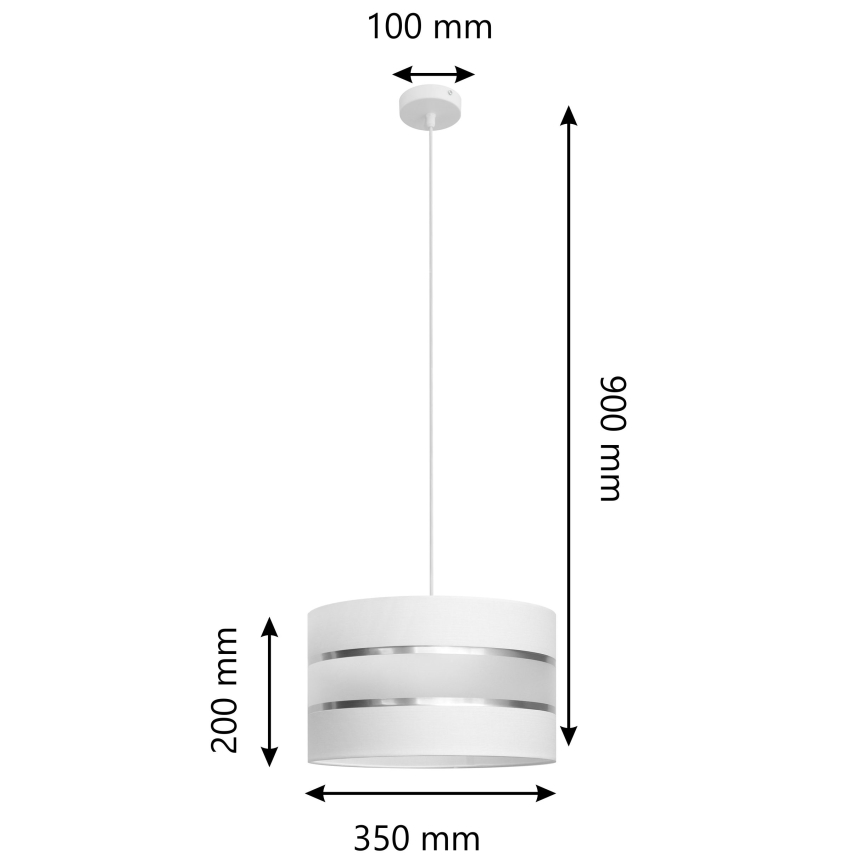 Hängeleuchte HELEN 1xE27/15W/230V Durchschn. 35 cm weiß