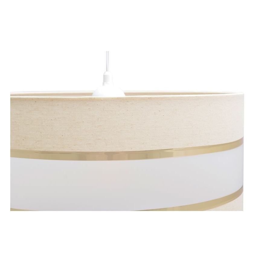 Hängeleuchte HELEN 1xE27/15W/230V Durchschn. 40 cm Cremefarbe/gold