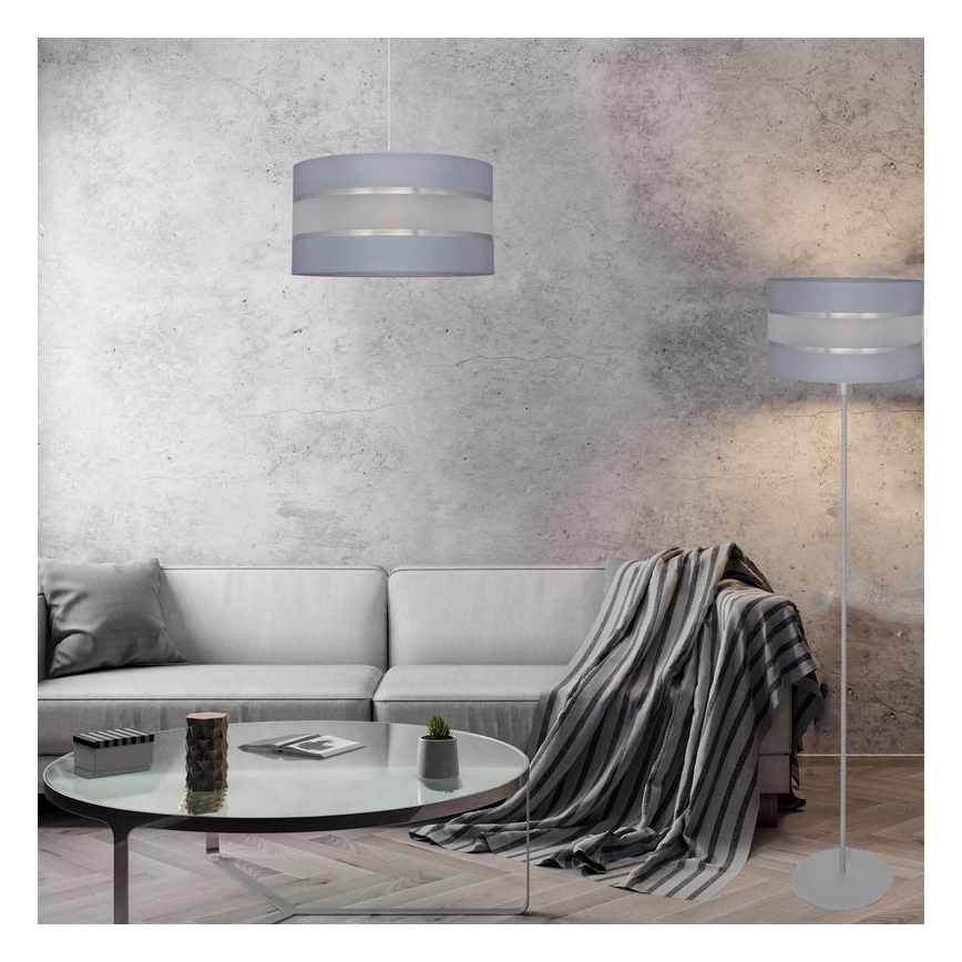 Hängeleuchte HELEN 1xE27/15W/230V Durchschn. 40 cm grau/silber