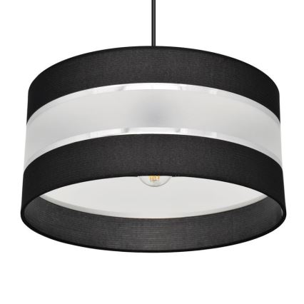 Hängeleuchte HELEN 1xE27/15W/230V Durchschn. 40 cm schwarz/silber