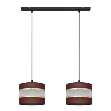 Hängeleuchte HELEN 2xE27/15W/230V braun/schwarz/gold