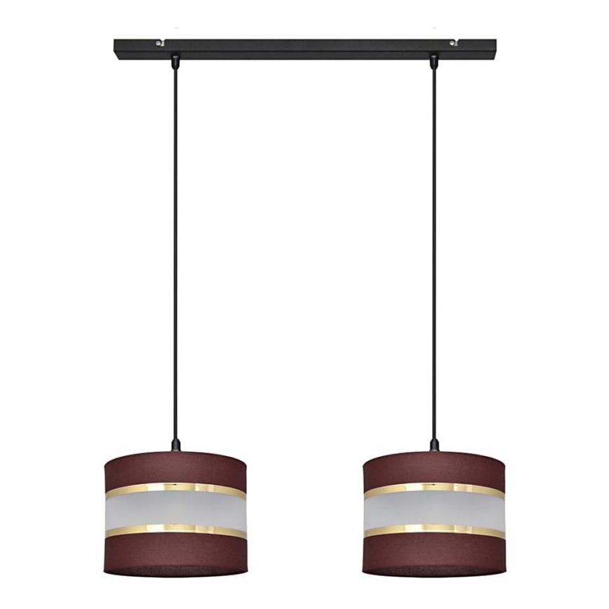 Hängeleuchte HELEN 2xE27/15W/230V braun/schwarz/gold