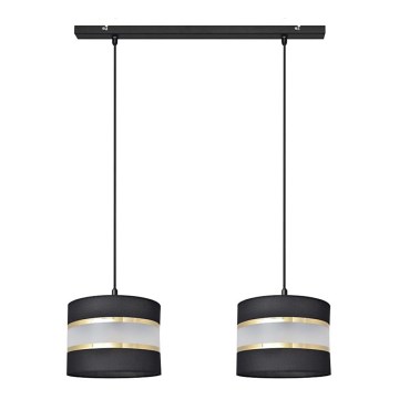 Hängeleuchte HELEN 2xE27/15W/230V schwarz/gold