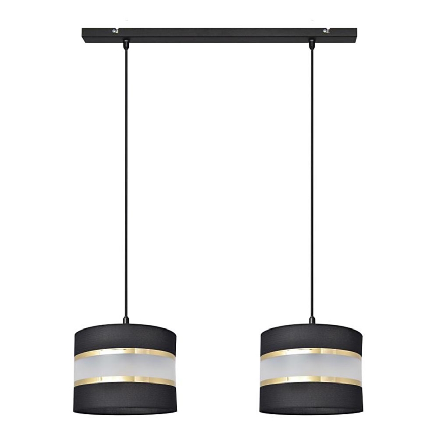 Hängeleuchte HELEN 2xE27/15W/230V schwarz/gold