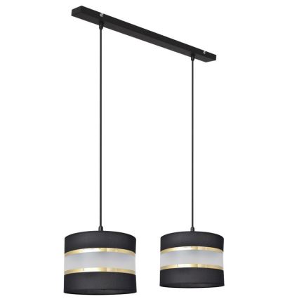 Hängeleuchte HELEN 2xE27/15W/230V schwarz/gold
