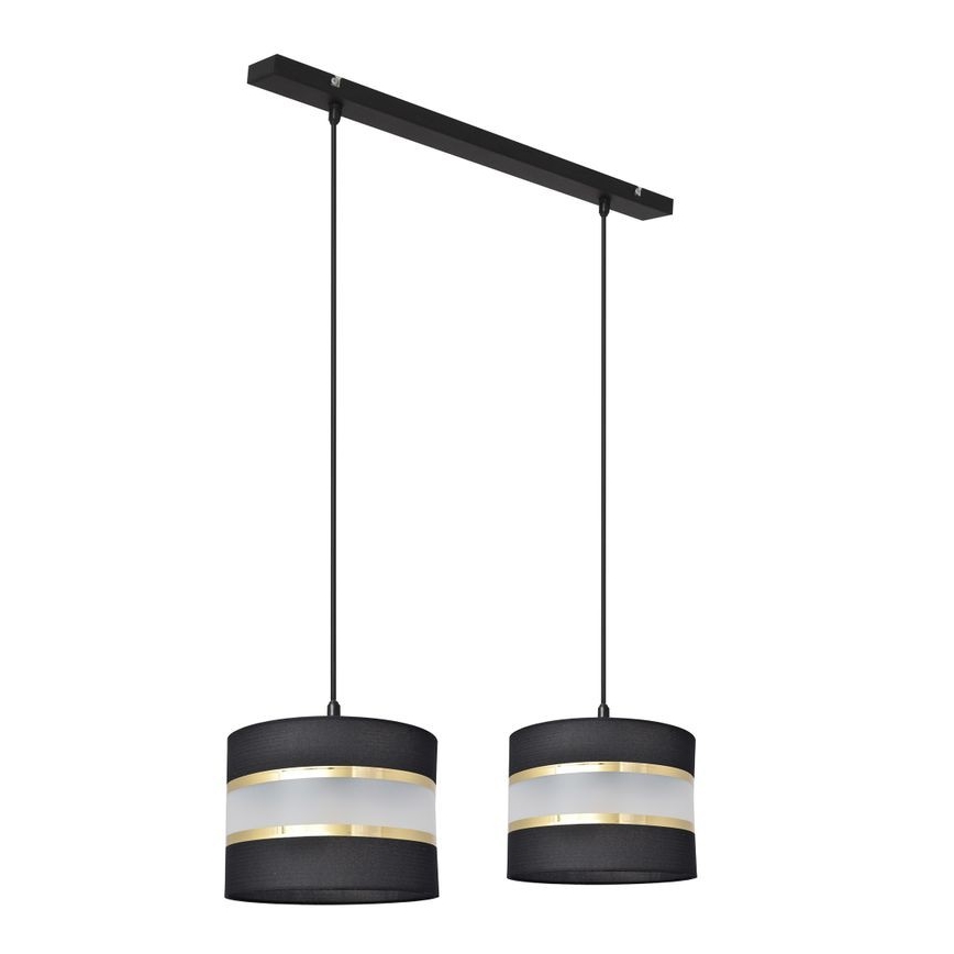 Hängeleuchte HELEN 2xE27/15W/230V schwarz/gold