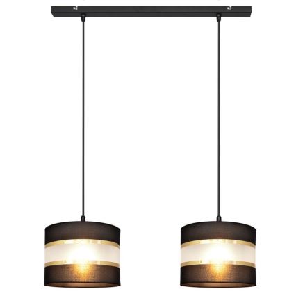 Hängeleuchte HELEN 2xE27/15W/230V schwarz/gold