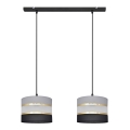 Hängeleuchte HELEN 2xE27/15W/230V schwarz/grau/gold