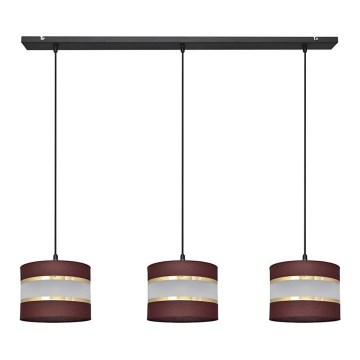 Hängeleuchte HELEN 3xE27/15W/230V braun/schwarz/gold