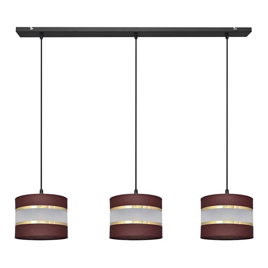 Hängeleuchte HELEN 3xE27/15W/230V braun/schwarz/gold